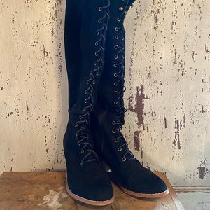 Over the Knee Boots Suede/ Leather